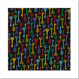 Keys Colorful Pattern. Posters and Art